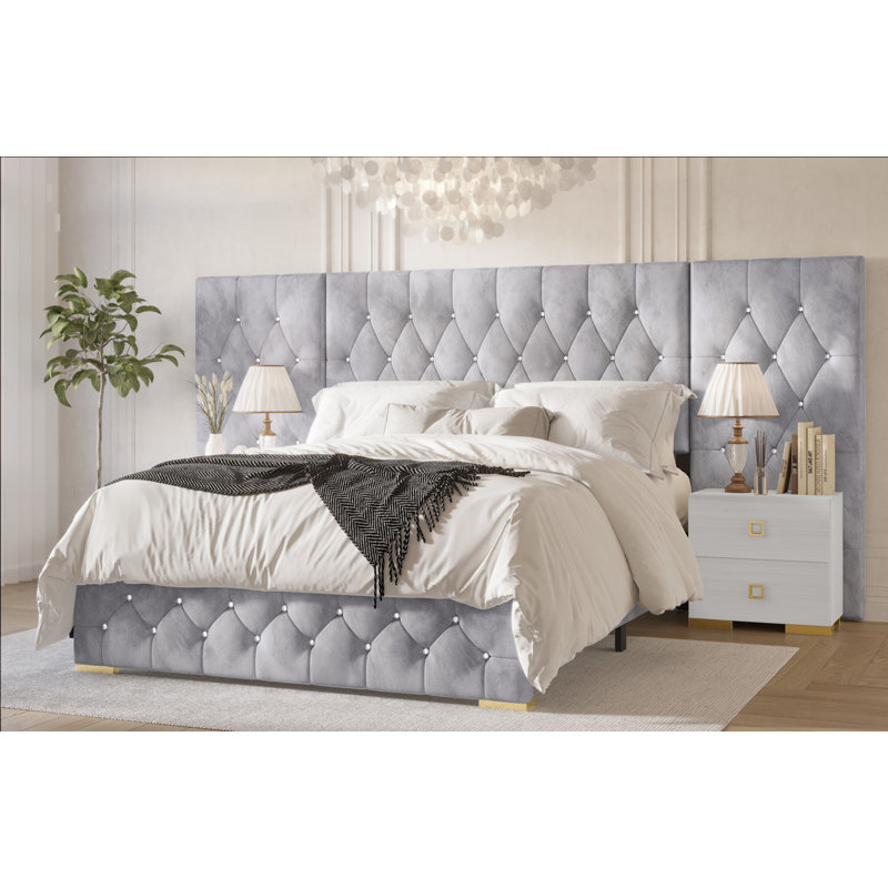 Latitude Run® Titian Upholstered Wall Panel Bed & Reviews Wayfair